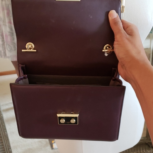 Luana Italy Eggplant color leather bag - Picture 6 of 8